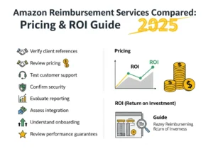 Professional Amazon seller reviewing reimbursement dashboard