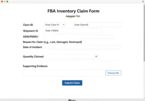 FBA Inventory Claim Form